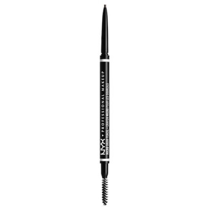 NYX Professional Makeup Micro Brow Pencil, Dual Ended with Mechanical Brow Pencil and Spoolie Brush, Vegan Formula, Shade: Ash Brown