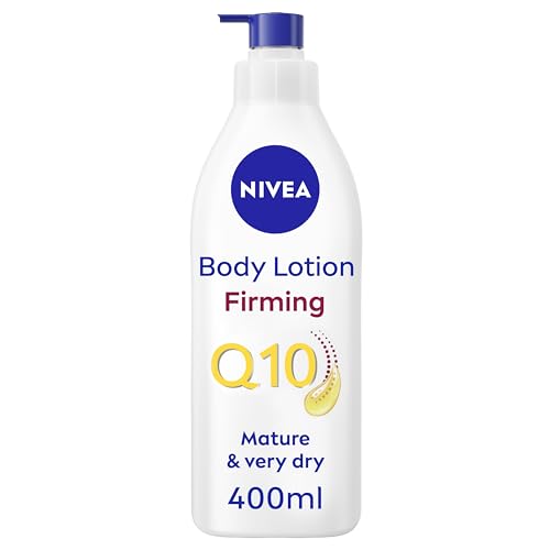 NIVEA Q10 60+ Mature Skin Body Lotion (400ml), Nourishing Firming Cream with Q10 and Argan Oil, NIVEA 72H Moisturising Cream for Ageing and Mature Skin