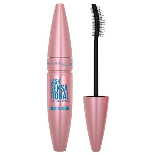 Maybelline Mascara Lash Sensational Volumizing and Thickening Eyelash Lengthening. Flake Free Formula, Mascara 01 Waterproof Black