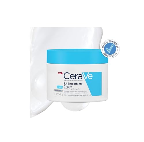 CeraVe SA Smoothing Cream Moisturiser with Salicylic Acid and 3 Essential Ceramides for Dry, Rough & Bumpy Skin 340g