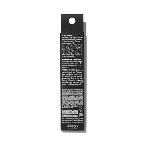 e.l.f. Wow Brow Gel, Volumizing, Buildable, Wax-Gel Hybrid, Creates Full, Voluminous-Looking Brows, Locks Brow Hairs In Place, Neutral Brown, Fiber Infused 3.5g