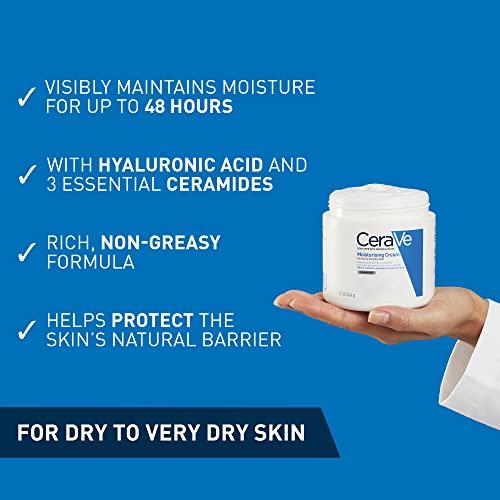 CeraVe Moisturising Face and Body Cream with Hyaluronic Acid and 3 Essential Ceramides for Dry to Very Dry Skin 454g?