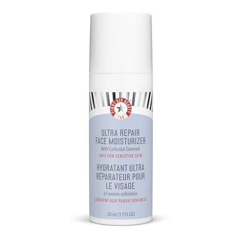First Aid Beauty Ultra Repair Face Moisturiser – Lightweight, Hydrating Face Lotion for All Skin Types, 50mL
