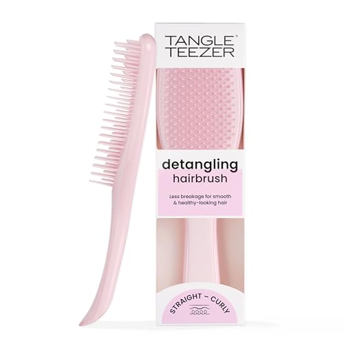 Tangle Teezer The Ultimate Detangler Hairbrush | For Wet & Dry Hair | Detangles All Hair Types | Reduces Breakage, Eliminates Knots | Two-Tiered Teeth & Comfortable Handle | Millennial Pink