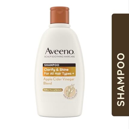 Aveeno Clarify and Shine Apple Cider Vinegar Scalp Soothing Shampoo for all Hair Types 300ml