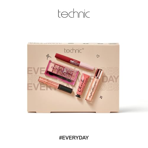 Technic Invite Only 5 Piece Cosmetic Gift set - 5 Full Size Makeup Products for Eyes, Face & Lips - Vegan & Cruelty Free