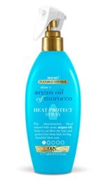 OGX Argan Oil of Morocco Shine+ Heat Protection Spray, Protects Hair from Heat Damage Caused by Blow Drying and Styling Tools, 177ml