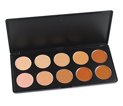 FantasyDay® Professional 10 Colours Cream Concealer Camouflage Makeup Palette Contouring Kit - Ideal for Professional and Daily Use