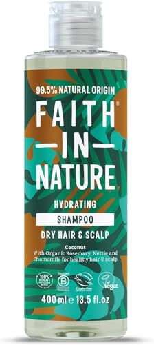 Faith In Nature Organic Coconut Shampoo, Hydrating for Dry Hair & Scalp, Vegan & Cruelty Free, No SLS, Silcones or Parabens, 400ml