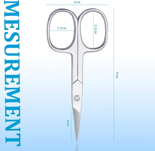 ME MAXEQUIP Cuticle Nail Scissors Curved Shape Professional Stainless Steel Beauty Scissors, for Manicure Pedicure, Eyebrows, Nose, Hair Trimming Beauty Grooming Toenails Women Men