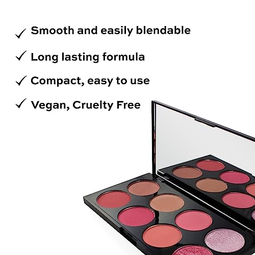 Revolution Beauty London, Ultra, Blush Palette, Sugar & Spice, 8 Shades,12.8g