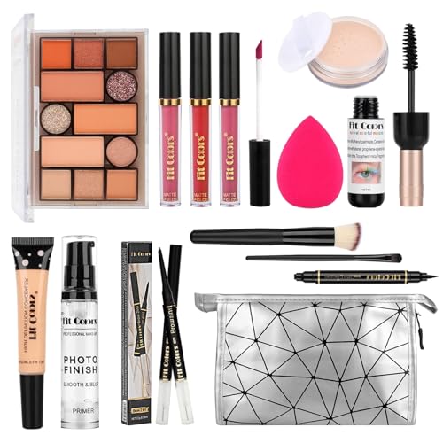 Makeup Sets,Professional All in one Make Up Set Cosmetic Make Up Starter Kit for Women Girls With Storage Bag Portable Travel Make Up Kits Palette Eyeshadow Foundation Lip Gloss