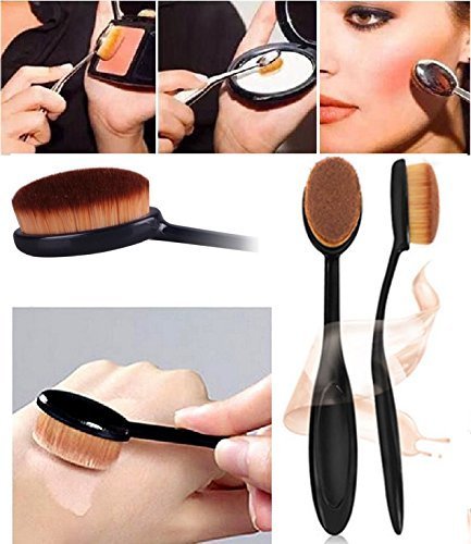LyDia® 15 Nude Colours Cream Concealer/Highlight/Face Contour Camouflage Palette Dull/Redness Skin/Black Circle kit set #1 + LyDia® Professional Oval Black Face/Eye/Body Cosmetic Foundation/Concealer/Blush/Blusher/Contour/Bronzer/Powder/Eyeshadow Buffer Makeup Brush