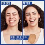 Rimmel Match Perfection Foundation 200 Soft Beige, Medium Coverage, 24hr Hydration, No Caking or Creasing, Lightweight, Reduces Imperfections, Invisible Coverage, SPF20, Cruelty Free