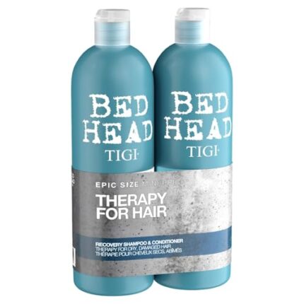 Bed Head by TIGI | Recovery Shampoo and Conditioner Set | Professional Moisturising Hair Repair Treatment | Ideal For Dry And Damaged Hair | 750 ml ( Pack of 2)