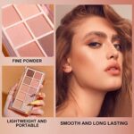 Erinde 10 Colors Eyeshadow Palette, Smooth Matte Eye Shadow, Eye Makeup Palette, Travel Size Makeup Pallet, High Pigmented, Naturing-Looking, Blendable, Long Lasting (05#Milk Tea)